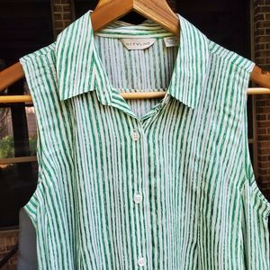 EUC 11-1 Tylo Green Striped Tunic XS